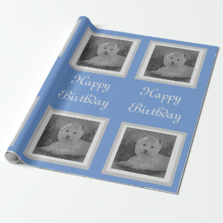 Papier Cadeau Westie Anniversaire Papier