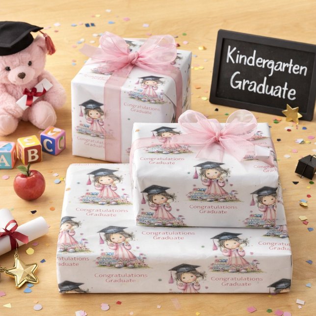 Papier Cadeau Whimsical Kindergarten Graduation Celebration  (Créateur téléchargé)