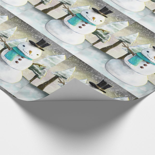 Papier Cadeau Whimsman en hiver Motif de Noël (Coin)