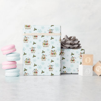 Papier Cadeau Whimsy Singing Christmas Geese Wrapping Paper Roll