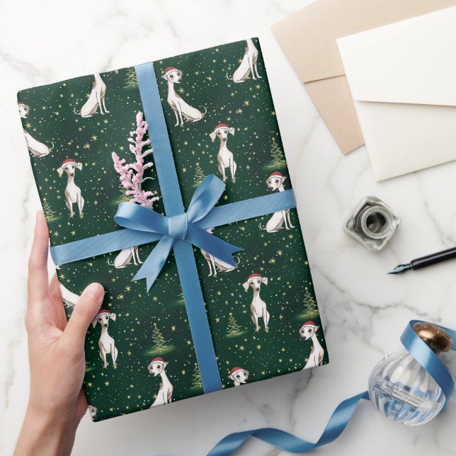 Papier Cadeau Whippet Whimsy Christmas (Cadeaux)