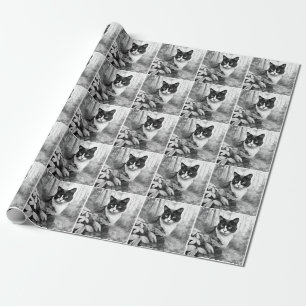 Papier Cadeau Whiskers et Watchfult - chat de forêt