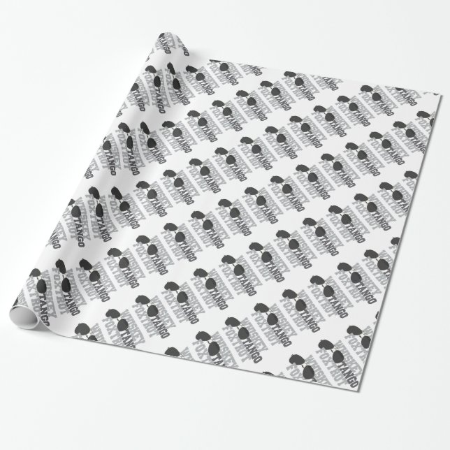 Papier Cadeau Whiskey Tango Foxtrot - Vêtements d'aviation (Déroulé)