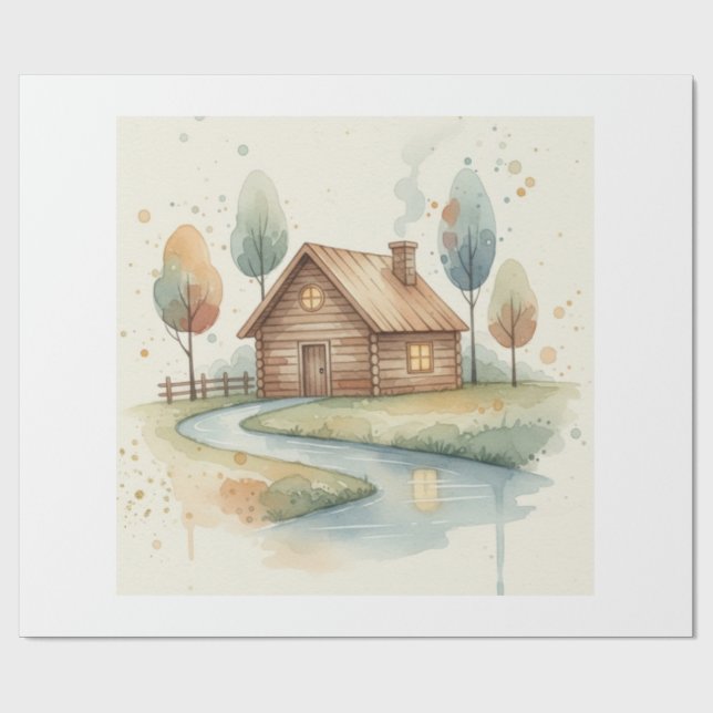 Papier Cadeau Whispers by the Autumn Lake (Plat)