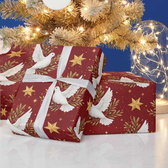 Papier Cadeau White Doves  (Vacances)