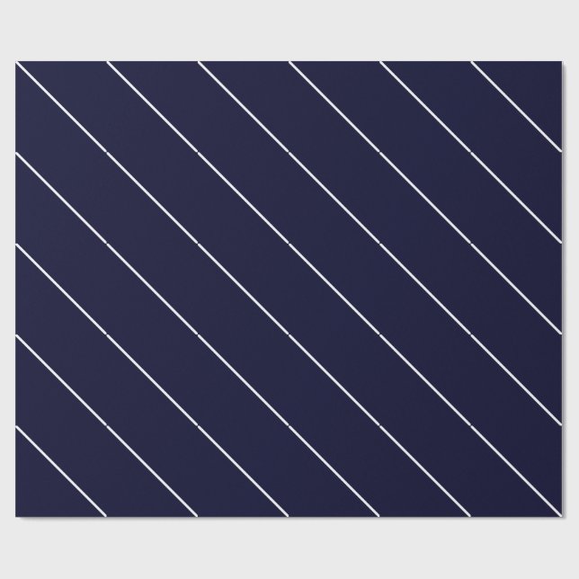 Papier Cadeau White Lines Black Rock Deep Blue Classical Unique (Plat)