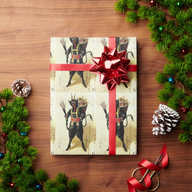 Papier Cadeau Wicked Krampus Scary Demon Holiday Christmas Xmas (Cadeau de vacances)