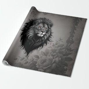 Papier Cadeau Wild Grace : portrait saisissant d'un lion