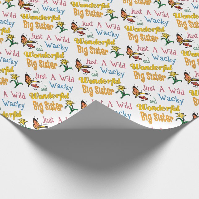 Papier Cadeau Wild Wacky Merveilleux Grands Cadeaux Soeurs (Coin)