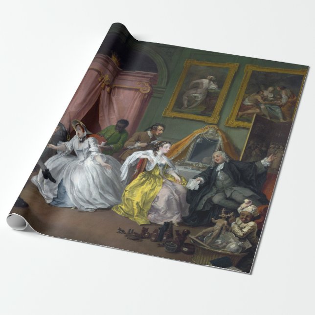 Papier Cadeau William Hogarth Mariage à la mode La comtesse (Déroulé)