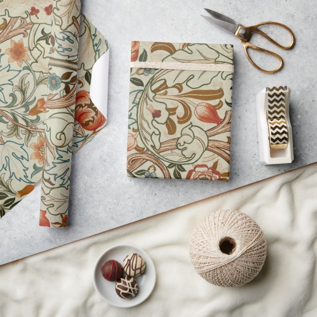 Papier Cadeau William Morris Acanthus Broderie Motif Floral (Artisanat)