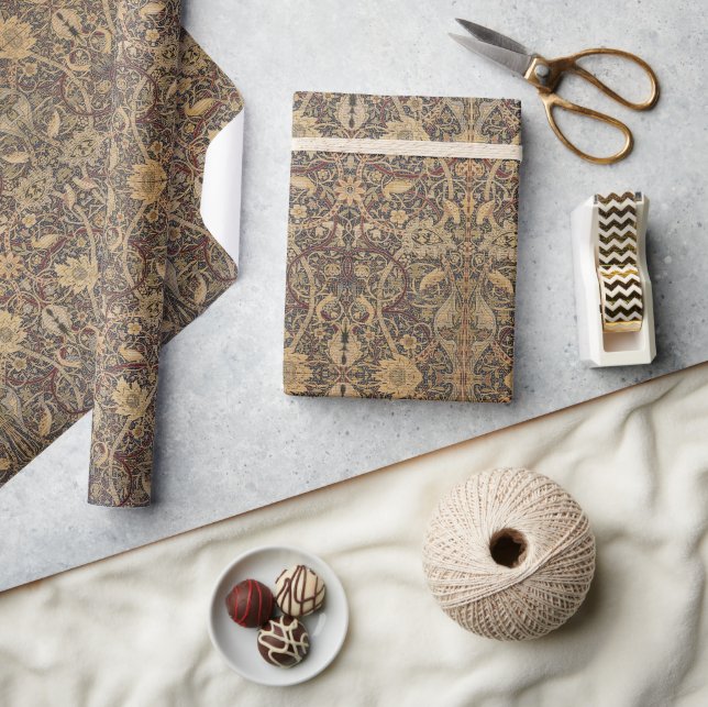Papier Cadeau William Morris Bullerswood Détails du tapis (Artisanat)
