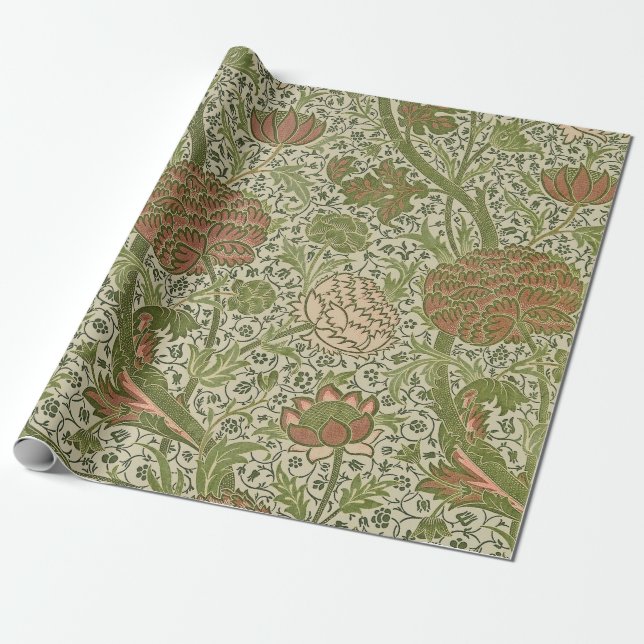 Papier Cadeau William Morris Cray Fleur de Sage Floral Botanique (Déroulé)