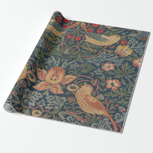 Papier Cadeau William Morris Fraise Voleurs Oiseaux