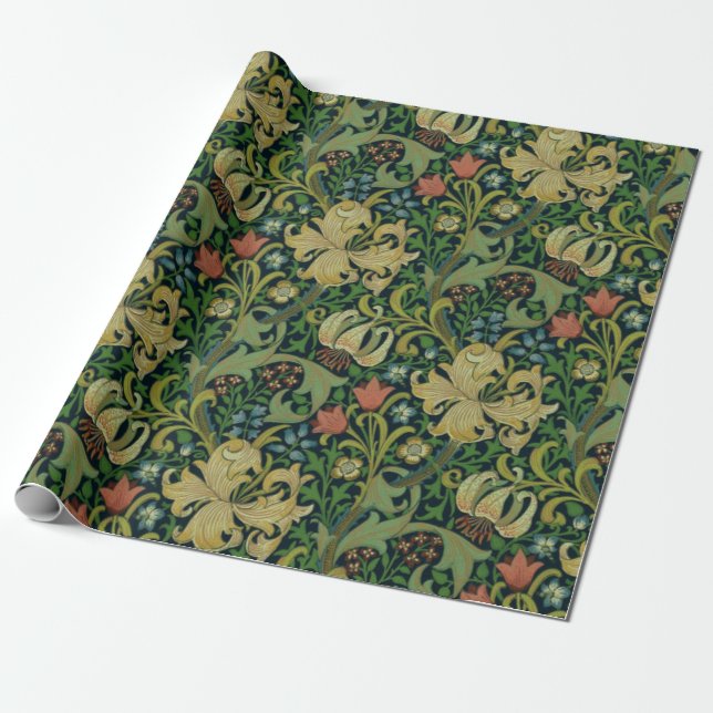 Papier Cadeau William Morris Golden Lily (Déroulé)