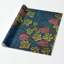 William Morris GRAPE VINE BLEU Wrapper Papier