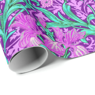 Papier Cadeau William Morris Irises, Améthyste violet