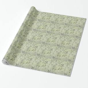 Papier Cadeau William Morris Jasmine Botanique Antique Vintage