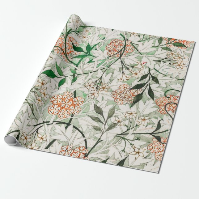 Papier Cadeau William Morris Jasmine Garden Flower Classic (Déroulé)