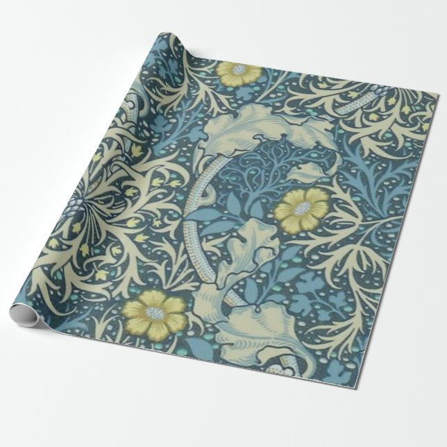 Papier Cadeau William Morris Motif d'algues (Déroulé)