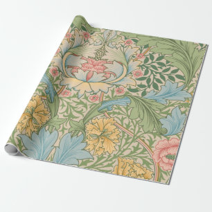 Papier Cadeau William Morris Myrtle Fleur Floral Botanique