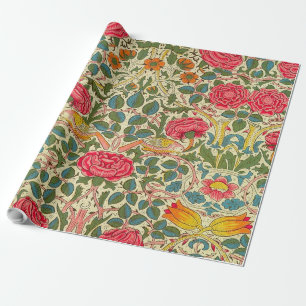 Papier Cadeau William Morris Rose Floral Chintz rose