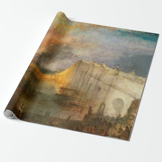 Papier Cadeau William Turner - L'incendie du Parlement (Déroulé)