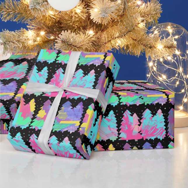 Papier Cadeau Winter Trees Wrapping Paper (Vacances)