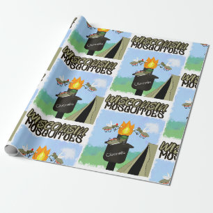 Papier Cadeau Wisconsin Mosquitoes Cartoon