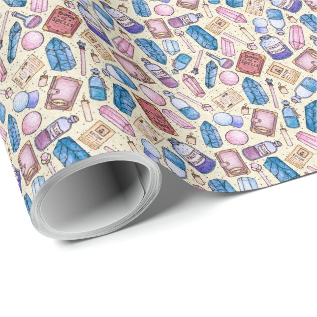 Papier Cadeau Witchy Wonders Envelopper le papier (Coin rond)
