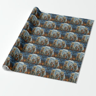 Papier Cadeau Wolfhound Halloween Éffrayant