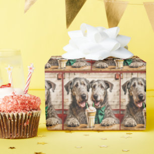 Papier Cadeau Wolfhounds irlandais Avec Soda À La Crème De Glace