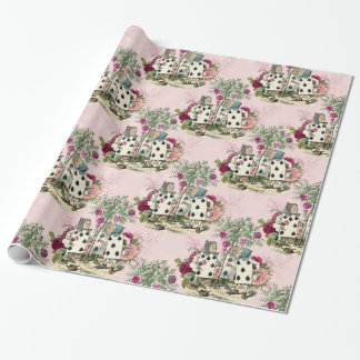 Papier Cadeau Wonderland Alice White Rabbit Blush Vintage