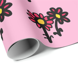 Papier Cadeau Wraping Paper Flowers