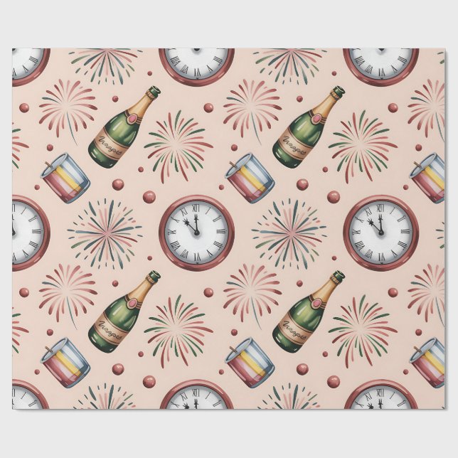 Papier Cadeau Wrapping Paper-New Year 2026 Wrapping Paper (Plat)