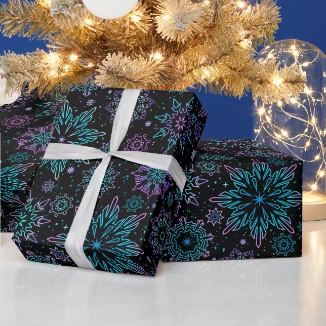 Papier Cadeau Wrapping paper "Snowflakes" (Vacances)