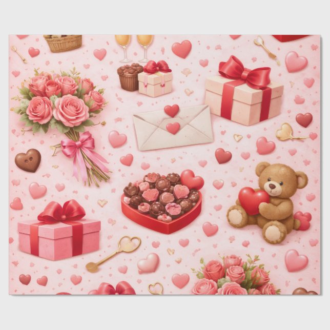 Papier Cadeau Wrapping Paper - wrapping love (Plat)