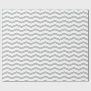Papier Cadeau Wrappingpaper gris de motif de zigzag de chevron