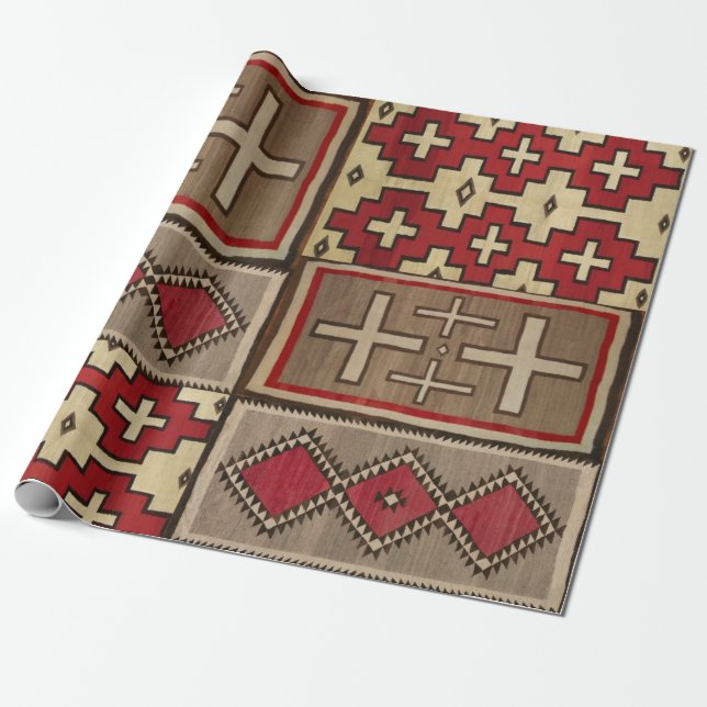 Papier Cadeau wrapppaper witnavajo rug (Déroulé)