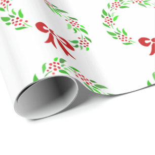 Papier Cadeau Wreath Red Berry
