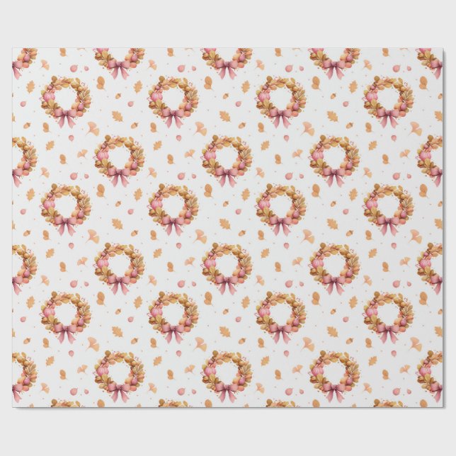Papier Cadeau Wreaths - Papier d'enveloppement aquarelle - Vache (Plat)
