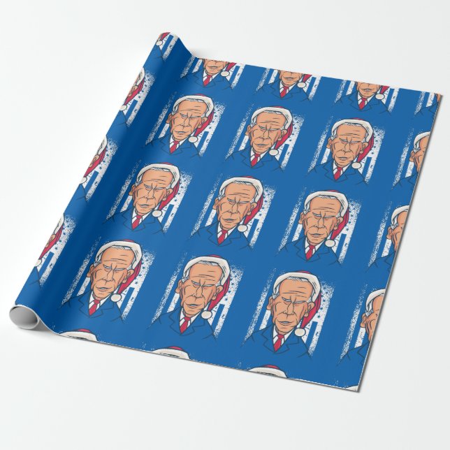 Papier Cadeau xmas joe biden santa claus (Déroulé)