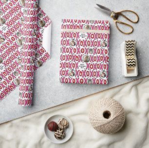 Papier Cadeau XOXO 3 Photo personnalisée Papier d'enveloppement 