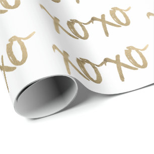 Papier Cadeau XOXO Gold Brushstoke Fashion Chic