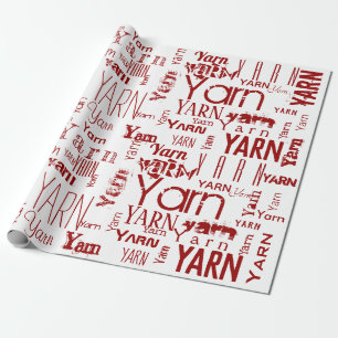 Papier Cadeau YARN ! Tricot de typographie