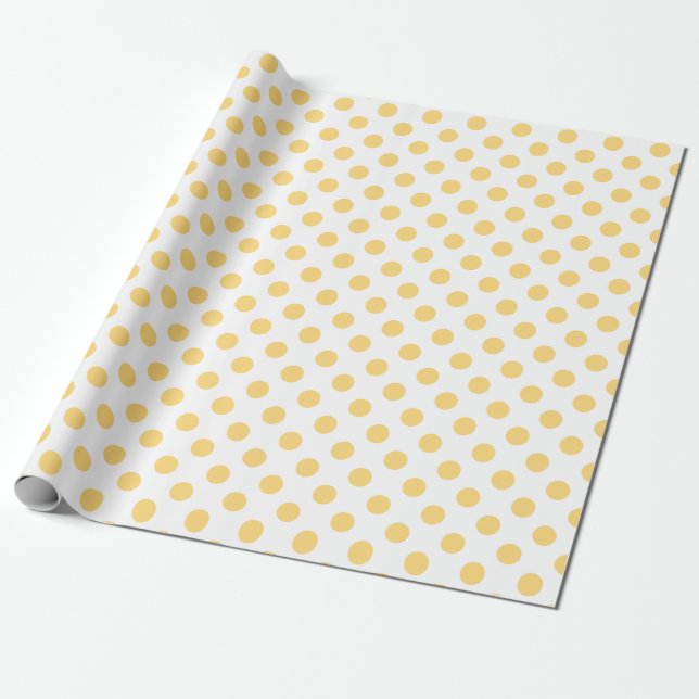 Papier Cadeau Yellow polkadots (Déroulé)