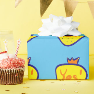 Papier Cadeau Yellow strawberry