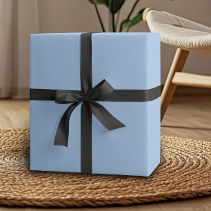 Papier Cadeau Yeux Bleus Bébé Couleur Unie   Classique   Élégant