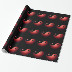 Papier Cadeau yin yang - rouge