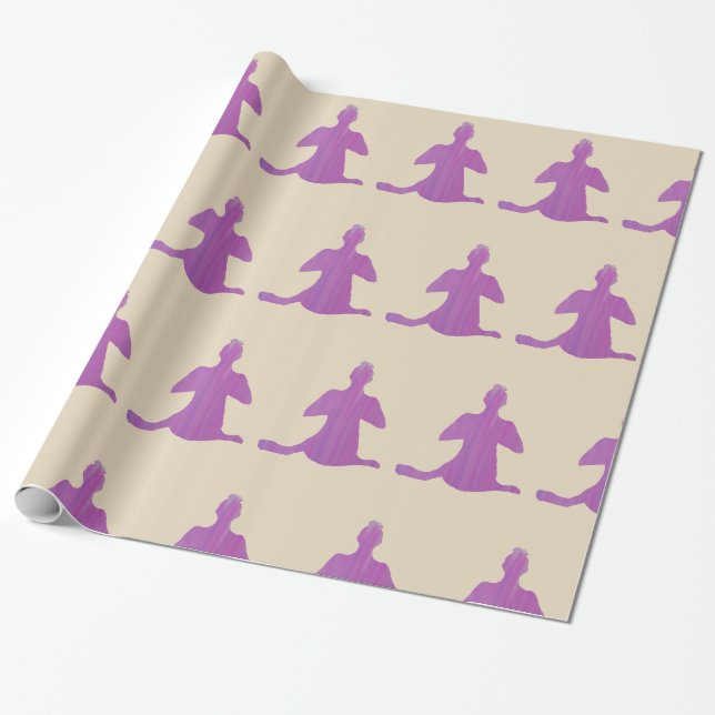 Papier Cadeau Yoga, Sukhasana Papier à envelopper (Déroulé)